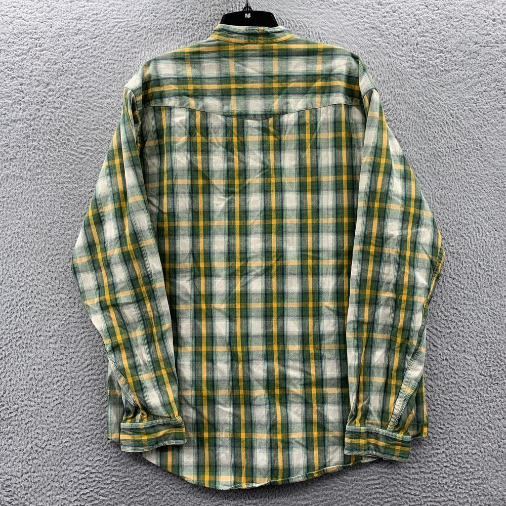 PANHANDLE SLIM Shirt Mens Large Button Up Plaid Rough Stock Western - Picture 2 of 10